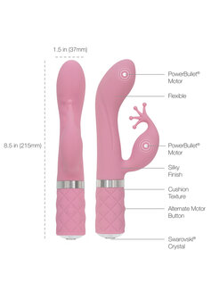 kinky clitoral vibrator pillow talk pink