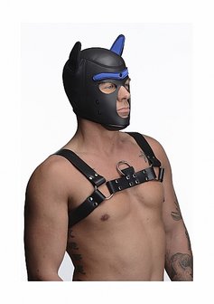 Neoprene Puppy Hood Black Blue