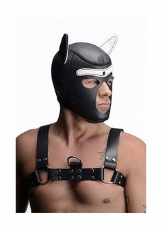 Neoprene Puppy Hood Black White