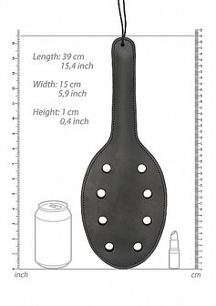 saddle leather paddle with 8 holes