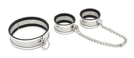 Steel Collar &amp; Cuffs Large