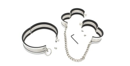 Steel Collar &amp; Cuffs Large