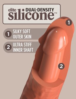 king cock dual density silicone cock 7 inch