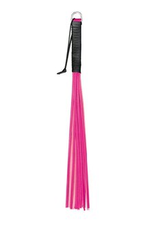 leather pink flogger