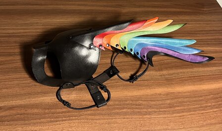 leather rainbow mask