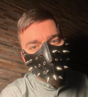 Leather Spikes Mask