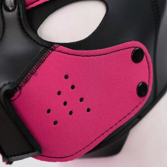 Neoprene Puppy Hood Black Pink