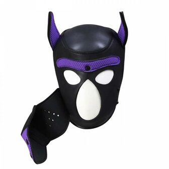 bdsm puppy play purple mask