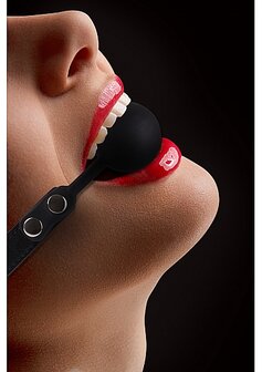 silicone ball gag black