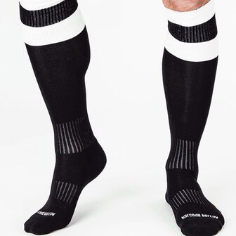 barcode berlin black white football socks