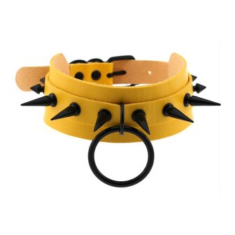 yellow spike collar 