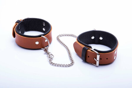 cognac ankle cuffs for him