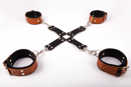 cognac hog tie for him