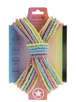 bondage rope multicolor pastel