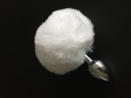 buttplug bunny tail white 