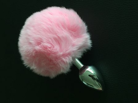 buttplug bunny tail pink 
