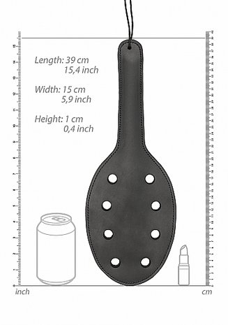 saddle leather paddle with 8 holes