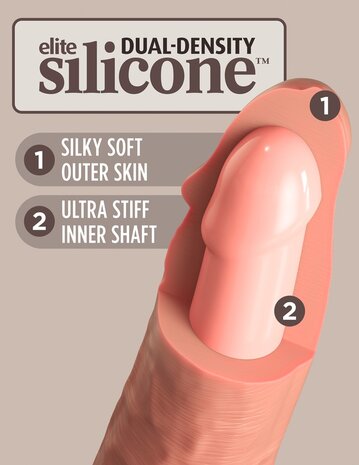 king cock dual density silicone dildo