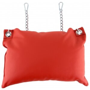 mr sling leather cushion red