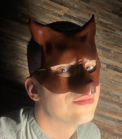 leather fox mask