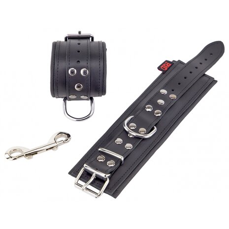 padded leather handcuffs the red