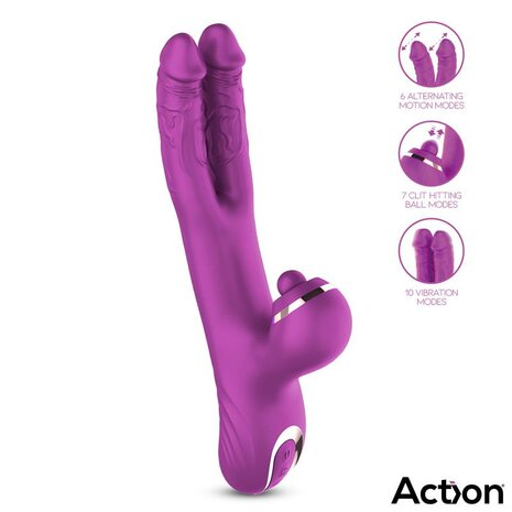 ACTION Nico Vibe with Clit Hitting Ball and Alternating Dildos