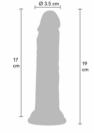 hidden desire inferno Realistic Dong Liquid Silicone 19cm