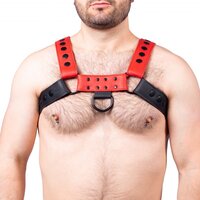 Leather Harness Black-Red (S-M)