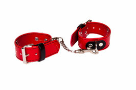 Luxury Vegan Handcuffs Red 